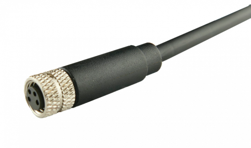 Rundsteckverbinder Kabel A-M08A04FOE10002BK00
